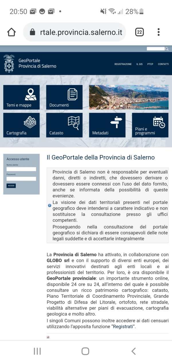 Geoportale della provincia di Salerno: tra soldi (tanti) spesi e mancato completamento