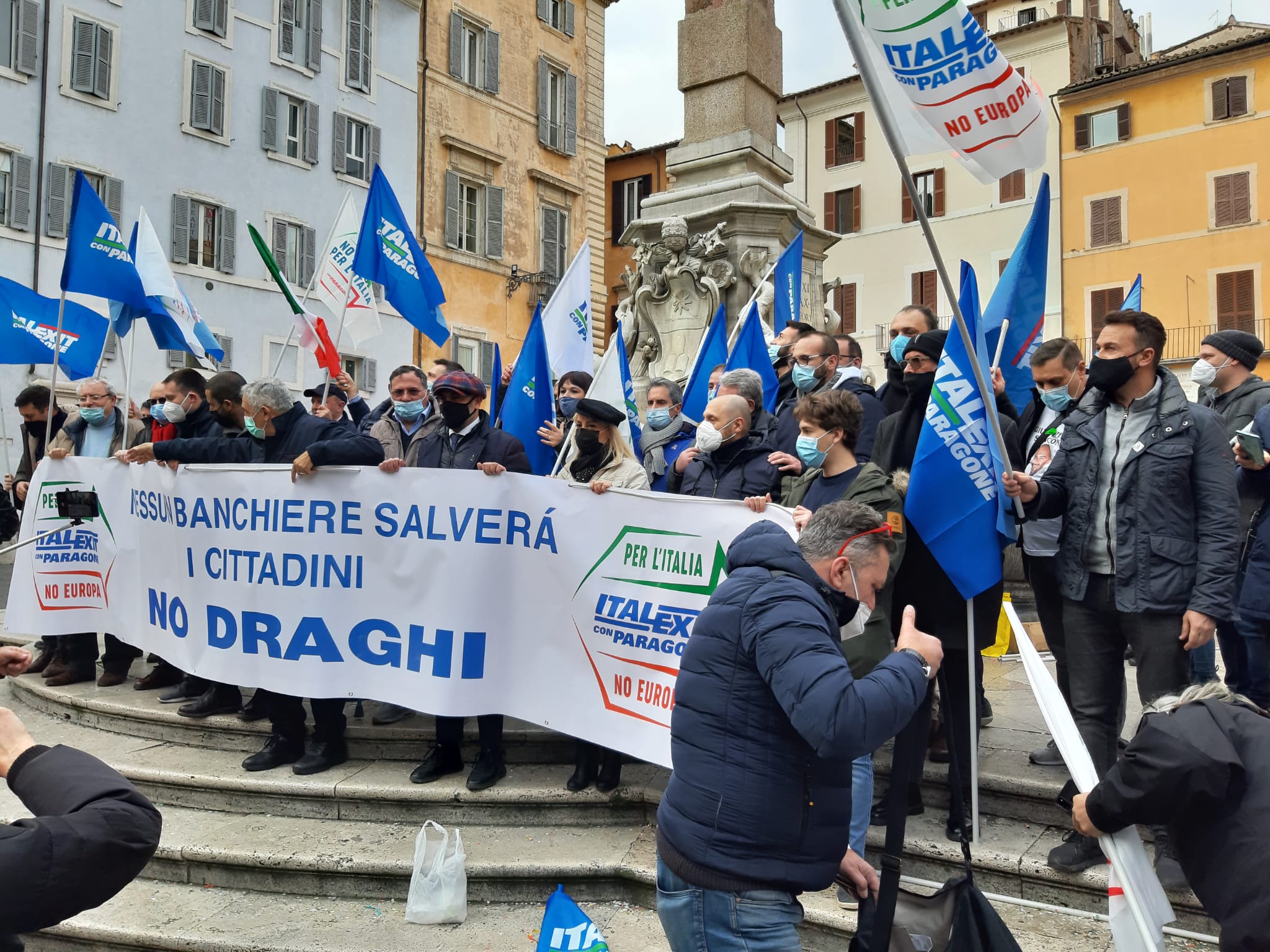 Italexit Salerno e Campania presenti a Roma contro il Governo