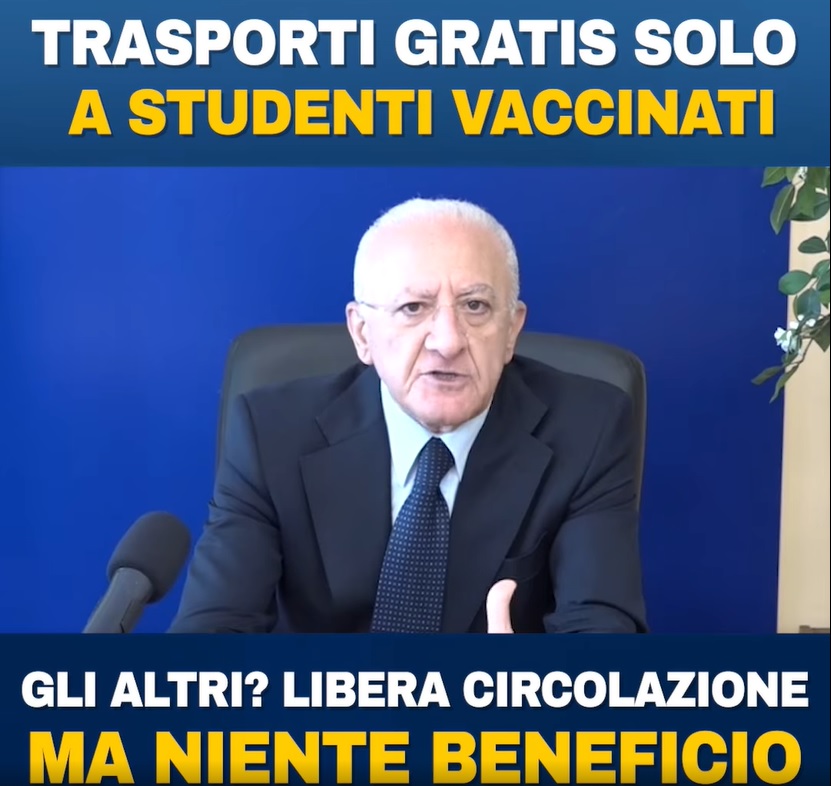 E’ ufficiale: trasporti gratis solo agli studenti vaccinati