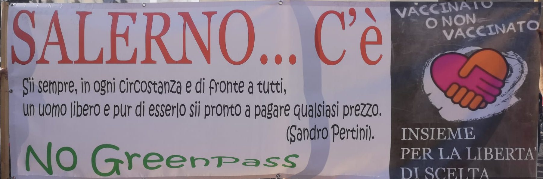 “No al Green Pass” – Salerno prende le distanze da tutti gli atti di violenza accaduti a Roma