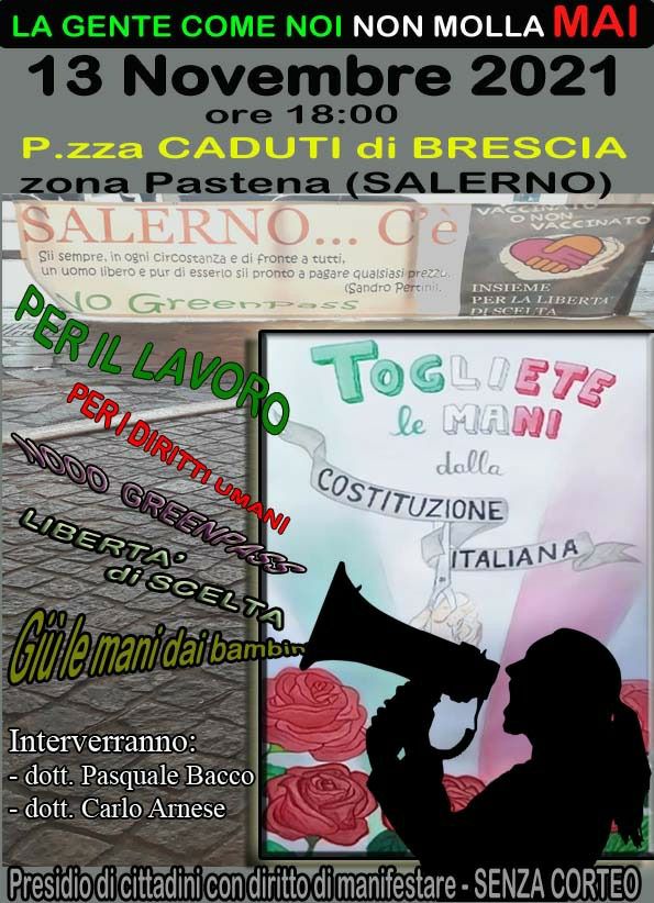Team Free Salerno con Bacco e Arnese domani a Pastena per incontrare la cittadinanza