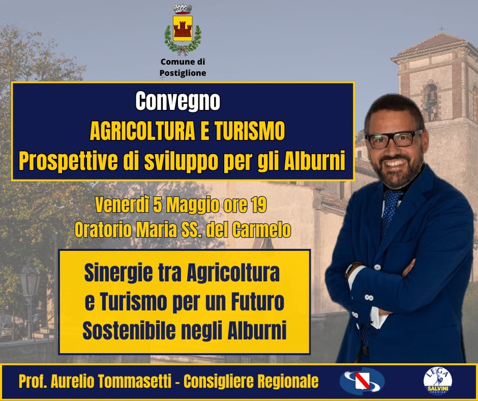 Tommasetti a Postiglione, convegno su agricoltura e turismo sostenibile
