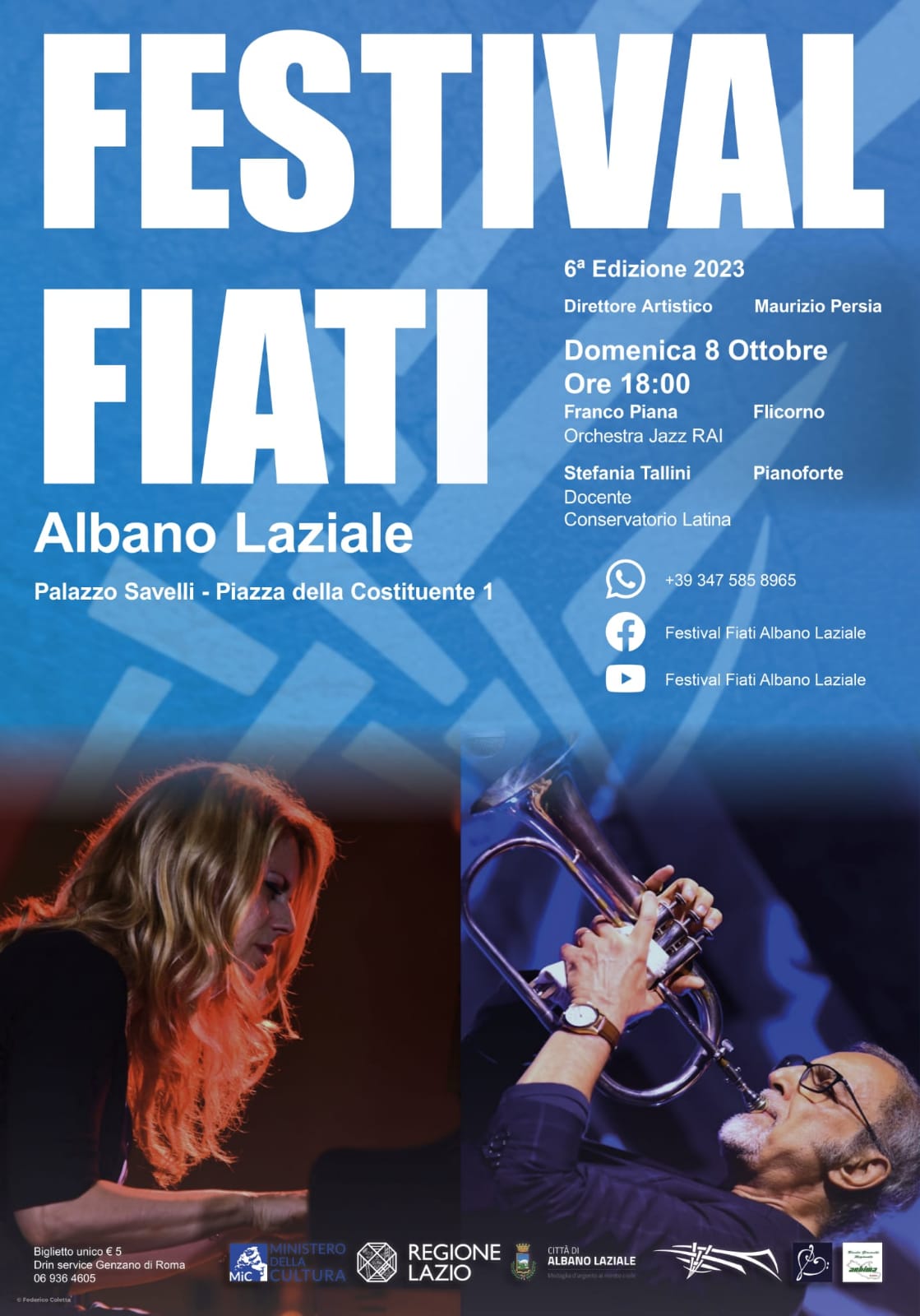 Franco Piana e Stefania Tallini presentano “E se domani” al Festival Fiati Albano Laziale